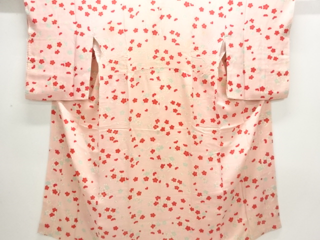 JAPANESE KIMONO / ANTIQUE NISHIKI KIMONO FOR SUMMER UME PATTERN JUBAN
